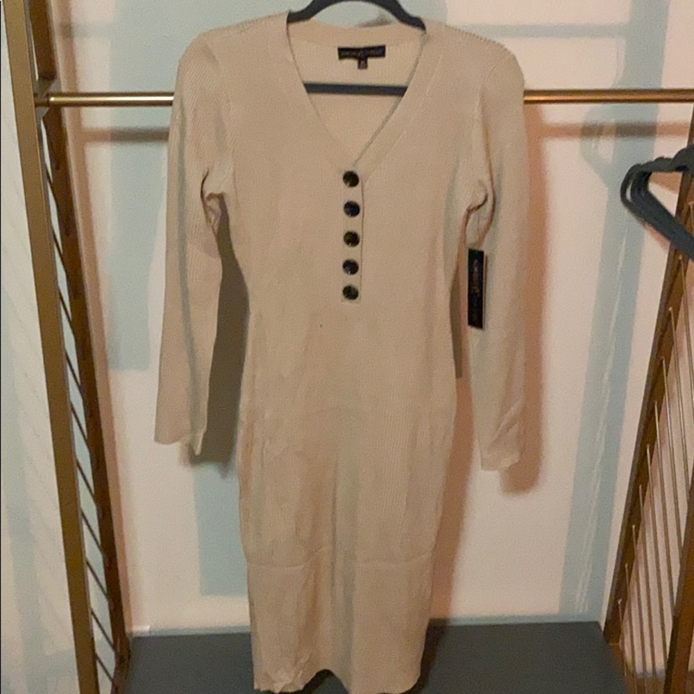 Knit beige dress